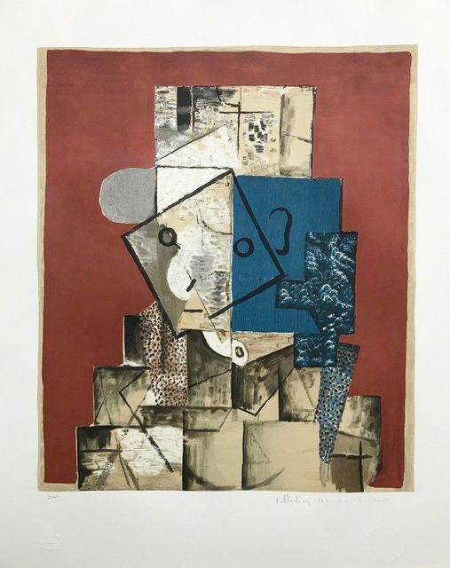 Pablo Picasso, ‘Visage sur fond Rouge, 1914 ’, 1982, Cerbera Gallery