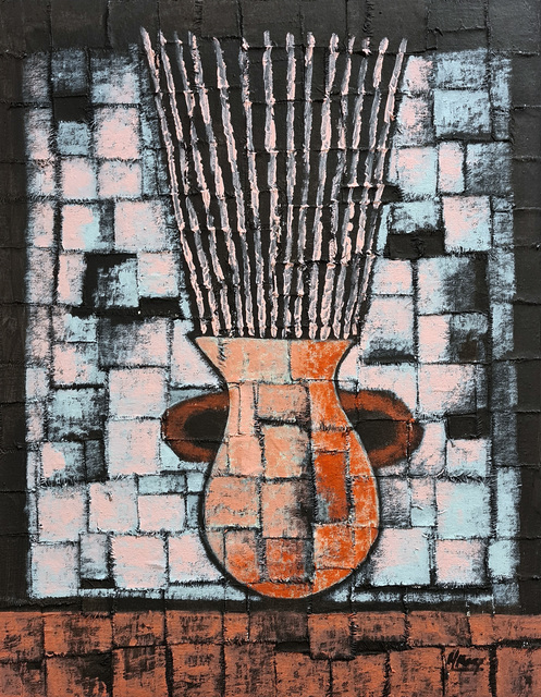 Juan Roberto Diago, ‘Untitled’, 2021, Painting, Mixed media on canvas, Galería Artizar