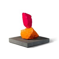 Small orange pink mountain