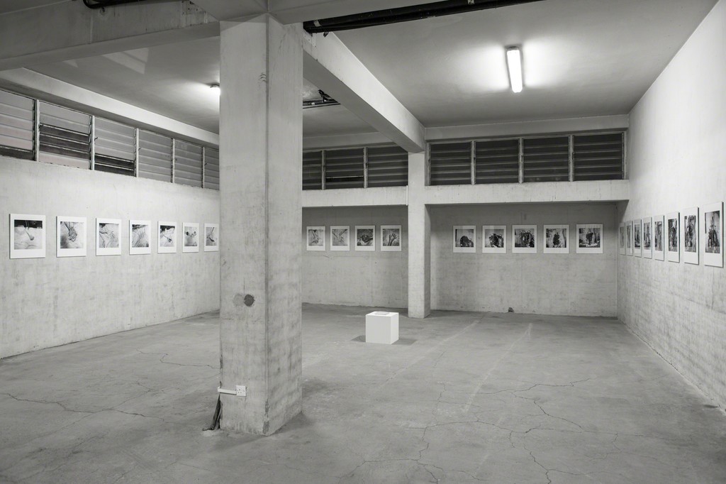 Installation: Starrkrampf (1965/2010) and Selbstverstrickung (1965/2013), by Günter Brus. On the podium: Untitled, by Soteris Kallis (2012). Photography: Antonis Minas Installation: Starrkrampf (1965/2010) and Selbstverstrickung (1965/2013), by Günter Brus. On the podium: Untitled, by Soteris Kallis (2012). Photography: Antonis Minas