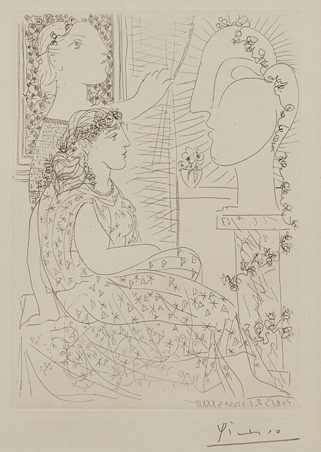 Pablo Picasso, ‘Deux modèles vêtus (Two Dressed Models), plate 42, from La suite Vollard’, 1933, Phillips