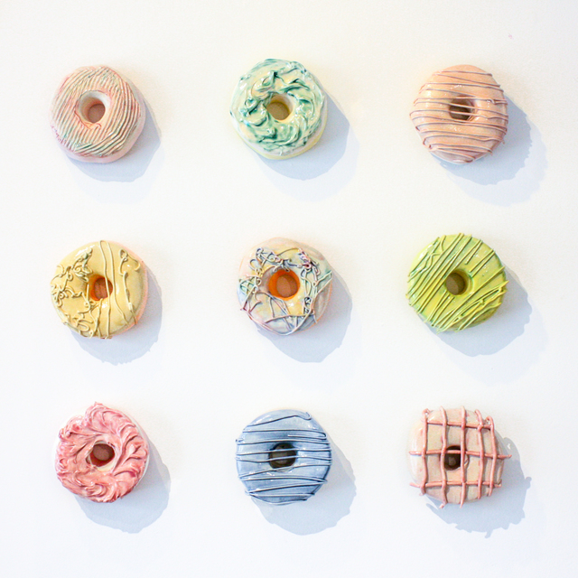 Liv Antonecchia, ‘Pastel Goo Donut Set’, Sculpture, Stoneware clay and ceramic glaze, Miller Gallery Charleston