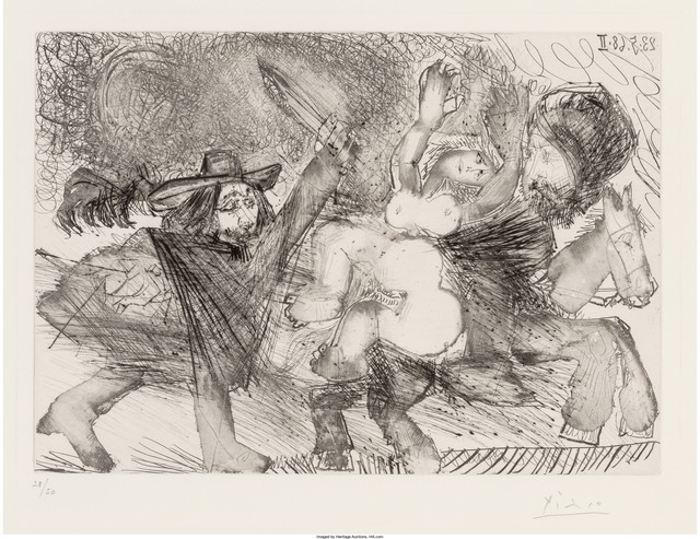 Pablo Picasso, ‘Mameluk enlevant une femme, pl. 106, from Séries 347’, 1968, Heritage Auctions