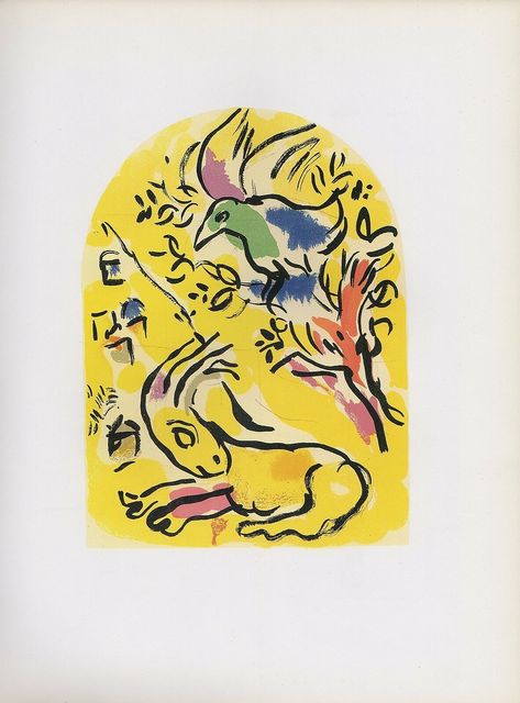 Marc Chagall, ‘The Jerusalem Windows: Naphtali Sketch’, 1962, Print, 20 Color Stone Lithographe, Inviere Gallery