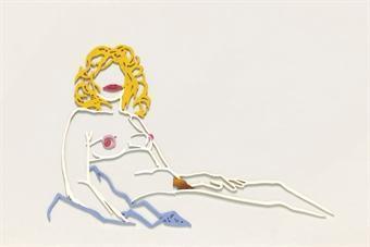 Tom Wesselman - Partial Monica with Hat and Beads