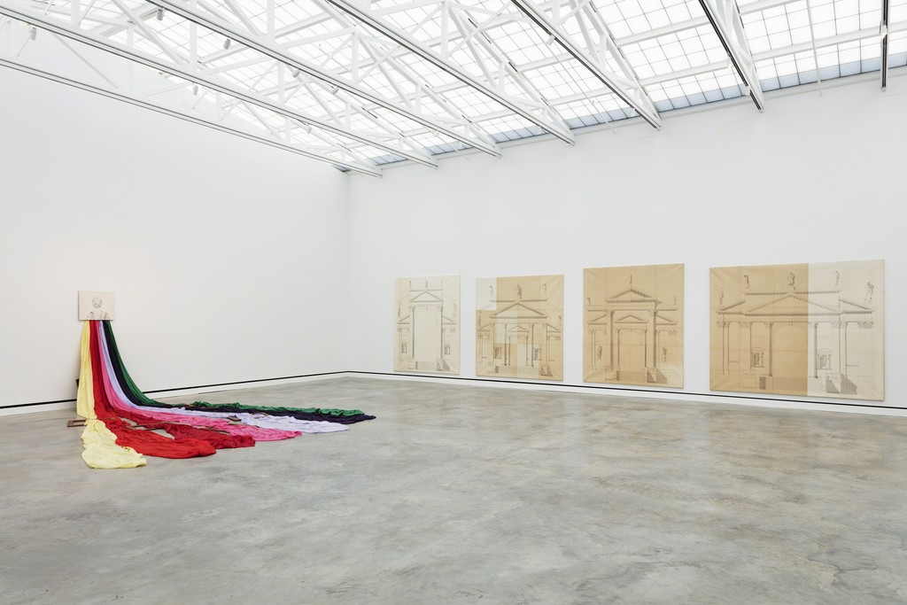 Installation view, Arte Povera: From the Olnick Spanu Collection, Magazzino Italian Art. Giulio Paolini, Amore e Psiche, 1981; Luciano Fabro, Ogni ordine è contemporaneo d'ogni altro ordine. Quattro modi di esaminare la facciata del SS. Redentore a Venezia (Palladio), 1972-1973. Photograph by Marco Anelli © 2018. Installation view, Arte Povera: From the Olnick Spanu Collection, Magazzino Italian Art. Giulio Paolini, Amore e Psiche, 1981; Luciano Fabro, Ogni ordine è contemporaneo d'ogni altro ordine. Quattro modi di esaminare la facciata del SS. Redentore a Venezia (Palladio), 1972-1973. Photograph by Marco Anelli © 2018.