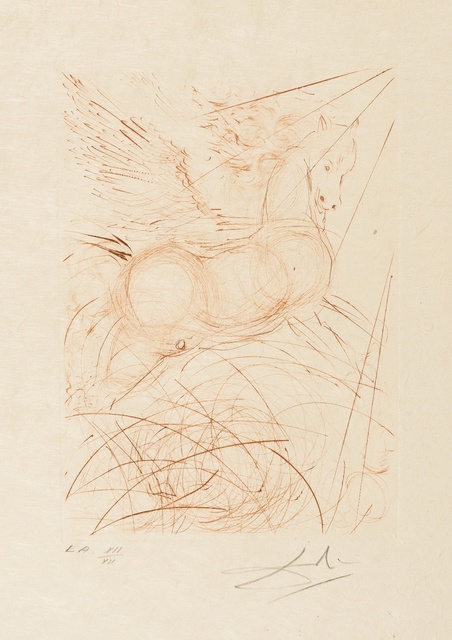 Salvador Dalí, ‘Pegasus (Field 68-4-A; M&L 291b)’, 1968, Print, Etching printed in colours, Forum Auctions