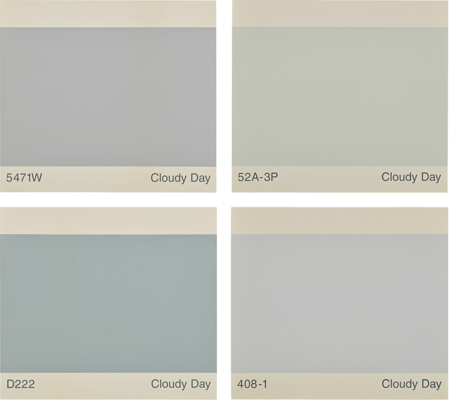 Peter Wegner, ‘Cloudy Day/Cloudy Day/Cloudy Day/Cloudy Day’, 1998, Painting, Oil on wood panel, in 4 parts, Phillips
