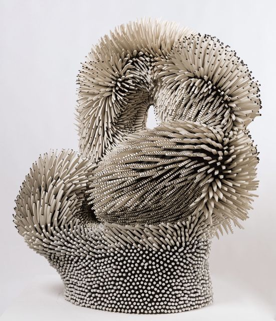 Zemer Peled, ‘Under the Arch’, 2016, Sculpture, Porcelain shards, ceramic, wooden base, Mark Moore Fine Art