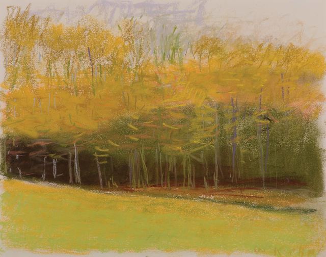 Wolf Kahn, ‘Out of My Bathroom Window’, 2004, Drawing, Collage or other Work on Paper, Pastel on paper, Doyle