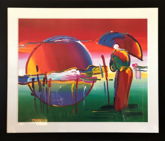 Peter Max, ‘Rainbow Umbrella Man In Reeds - Limited Edition Lithograph by Peter Max’, 2007, Newport Brushstrokes Fine Art