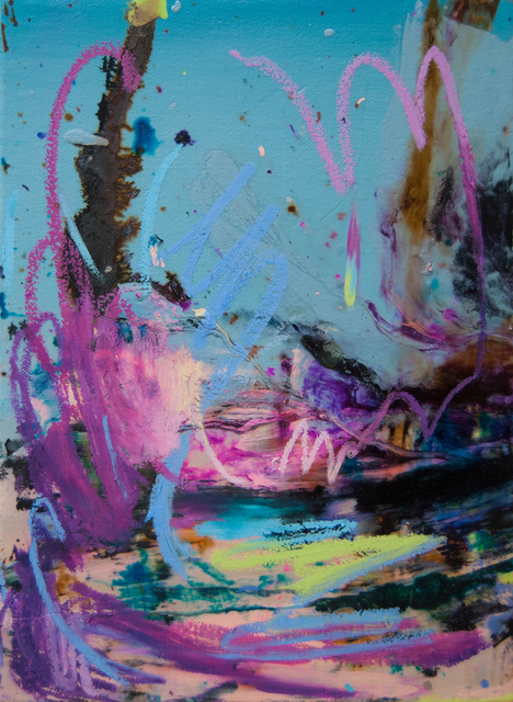Cristiano di Martino, ‘Studio per un Paesaggio II’, 2019, Mixed Media, Acrylic, ink and oil pastel on canvas, Cadogan Contemporary
