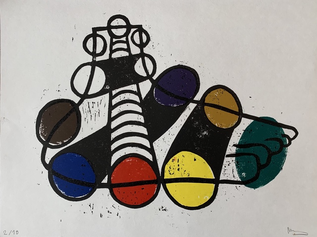Declan Jenkins, ‘Footprint’, 2019, Print, Woodcut printed in colours., Sims Reed Gallery