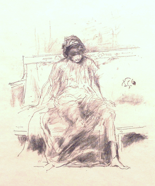 James Abbott McNeill Whistler, ‘The Draped Figure - Seated’, 1893, Print, Lithograph on laid simili-japan paper, full margins., Catherine E. Burns Fine Prints