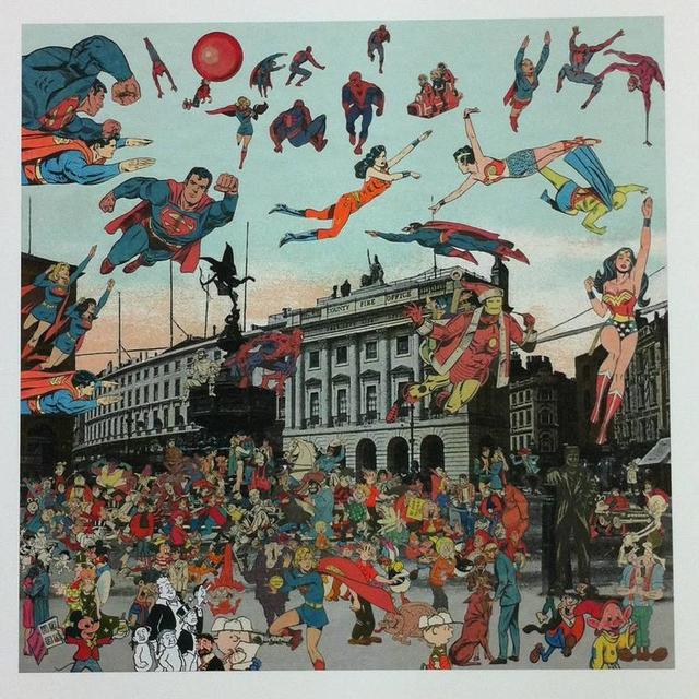 Peter Blake, ‘London Piccadilly Circus. The Convention of Comic Book Characters’, Rhodes