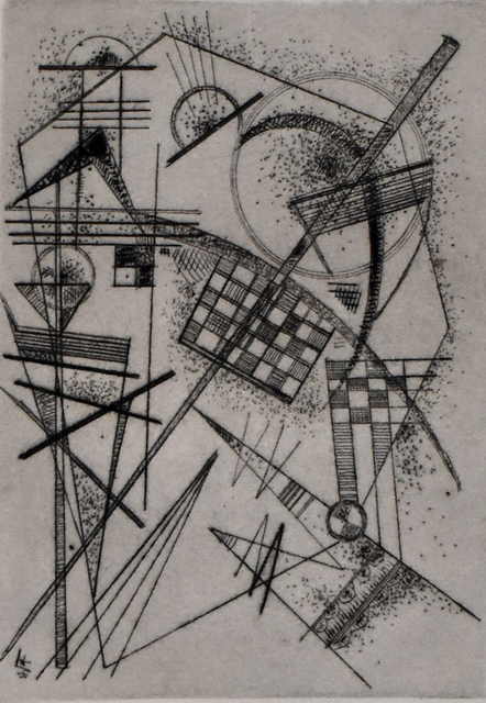 Wassily Kandinsky, ‘Etching for the German Art Community | Radierung für die Deutsche Kunstgemeinschaft’, 1926, Print, Original Hand Signed Drypoint on Wove Paper, Gilden's Art Gallery