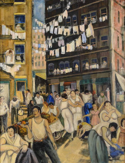 John R. Grabach, ‘The Bustling City’, ca. 1930, Painting, Oil on canvas, Graham Shay 1857