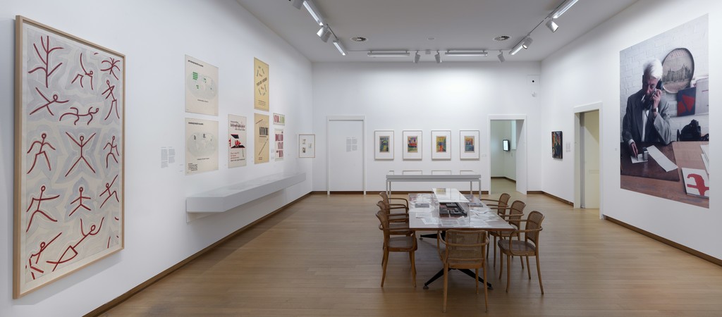 Installation view Willem Sandberg: director and designer. Photo: Gert Jan van Rooij. Installation view Willem Sandberg: director and designer. Photo: Gert Jan van Rooij.