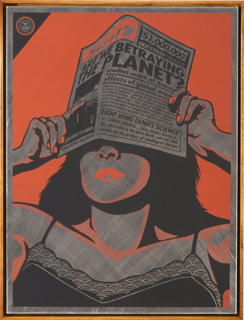 Shepard Fairey, ‘Global Warning metal’, 2010, Rudolf Budja Gallery