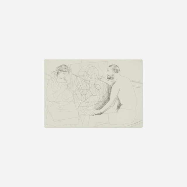 Pablo Picasso, ‘Peintre et Modele Tricotant from Le Chef-d'OEuvre Inconnu’, 1927, Rago/Wright