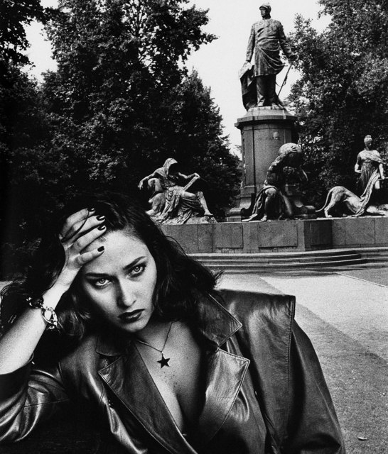 Helmut Newton, ‘Young Woman and Bismarck Monument, Berlin’, 1979, Photography, Silver gelatin print, Caviar20