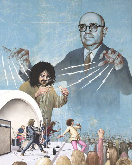 Jim Shaw, ‘Alt Right Myths #3, Frankfurt Schoolhouse Rocks!’, 2020, Painting, Acrylic on muslin, Metro Pictures