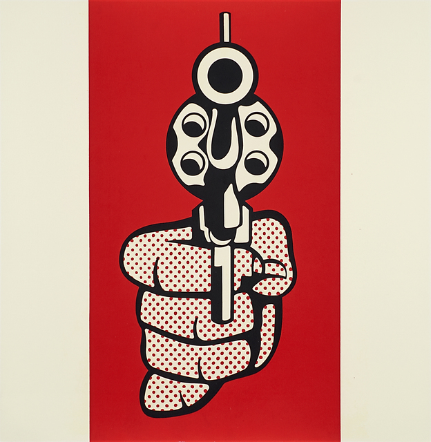 Roy Lichtenstein, ‘Pistol, from Banner, Multiples Calendar for 1969’, 1968, Print, Screenprint in colors, Rago/Wright