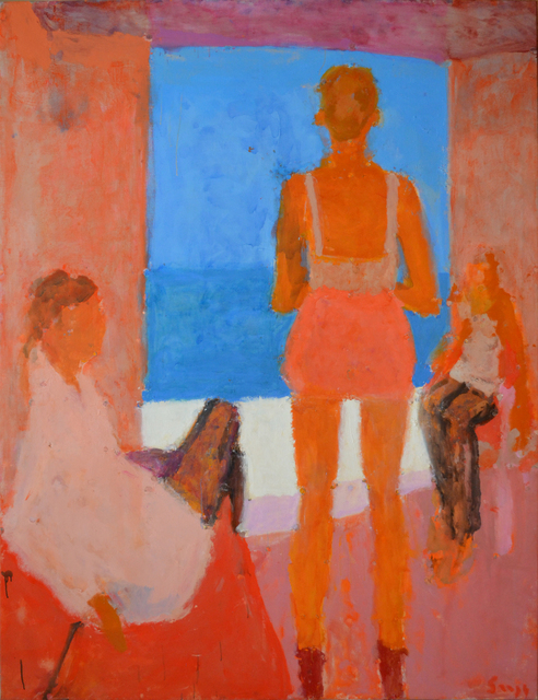 Sargy Mann, ‘Three figures by the sea’, 2014, Cadogan Contemporary