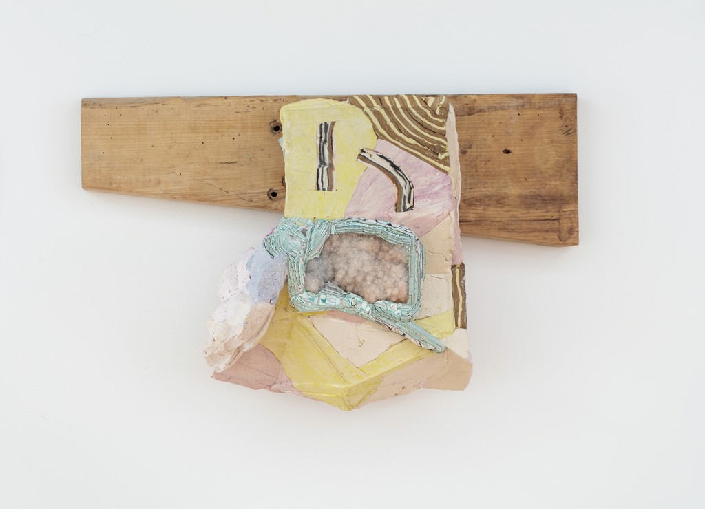 Hilary Harnischfeger, Diana
ceramic, paper, hydrostone, mica,
pigment, druzy quartz, wood, 2016 Hilary Harnischfeger, Diana
ceramic, paper, hydrostone, mica,
pigment, druzy quartz, wood, 2016