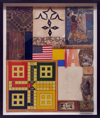 Peter Blake, ‘Homage to Robert Rauschenberg No. 6 'The Queen of Germany' ’, 2011, Mixed Media, Collage with found objects, Tanya Baxter Contemporary