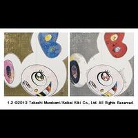 Takashi Murakami - 1. DOB in Pure White Robe (Pink & Blue)／2. DOB in Pure White Robe (Navy & Vermilion)