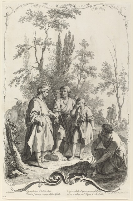 Joseph Wagner (publisher) after Giuseppe Zocchi, ‘Joseph and His Brothers’, ca. 1745, National Gallery of Art, Washington, D.C.