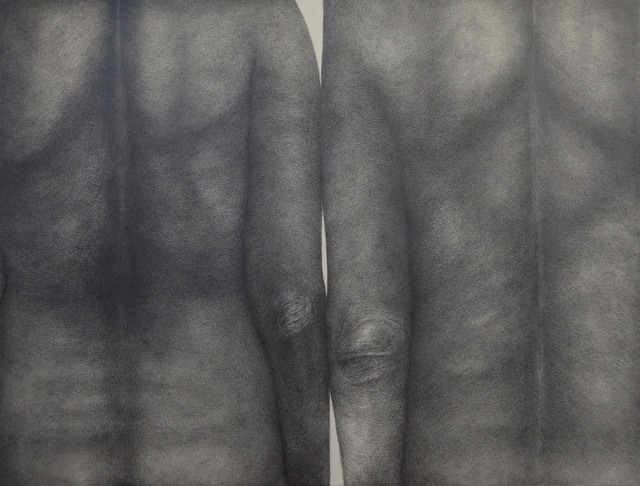 Diana Quinby, ‘Couple de dos II’, 2019, Drawing, Collage or other Work on Paper, Crayon graphite sur papier, Galerie Arnaud Lefebvre