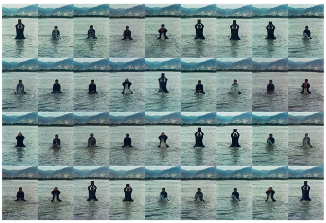 Song Dong, ‘Printing on Water (Performance in the Lhasa River, Tibet, 1996) 印水’, 1996, Performance Art, Thirty-six chromogenic prints, The Metropolitan Museum of Art