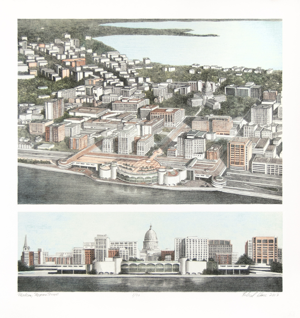 Richard Haas, ‘Madison, Monona Terrace’, 2017, Tandem Press