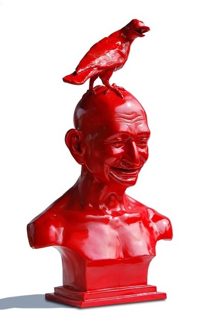 Debanjan Roy India Shining 4 Gandhi Bust With Bird 2007 Available For Sale Artsy