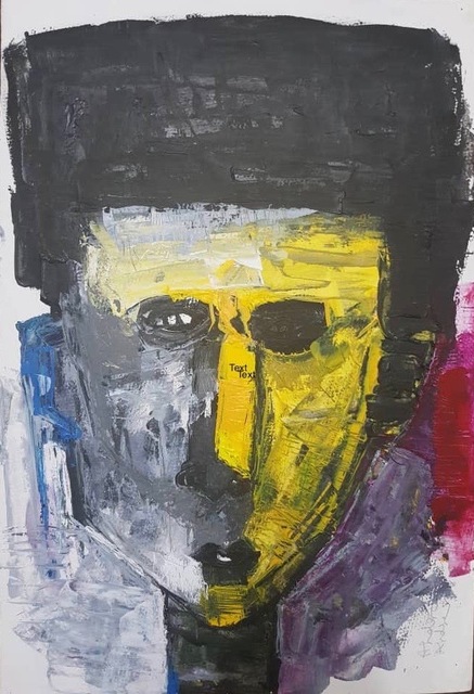 DUKE ASIDERE, ‘Lost’, 2018, Drawing, Collage or other Work on Paper, Acrylic/Graphite on Water Colour Paper, Retro Africa