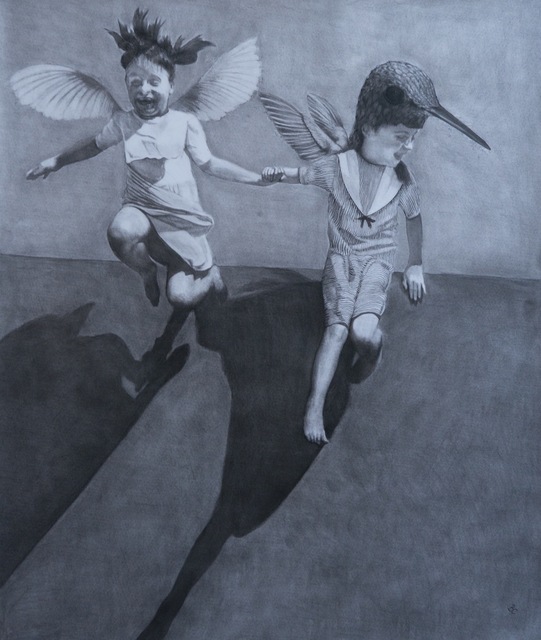 Beth Carter, ‘If these wings should fail me’, Painting, Charcoal on paper, Hugo Galerie