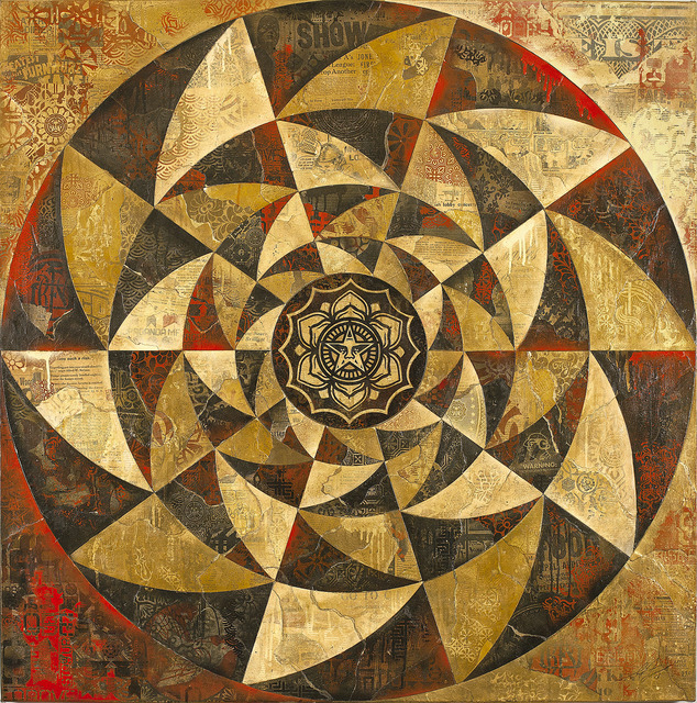 Shepard Fairey, ‘Lotus Spiral (Red)’, 2013, Paul Stolper Gallery