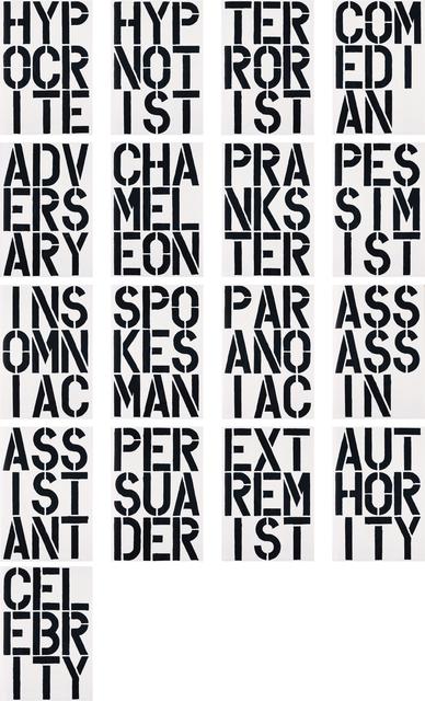Christopher Wool, ‘Black Book ( the full set of 17, framed )’, 1989, Books and Portfolios, Screenprint, ARCHEUS/POST-MODERN