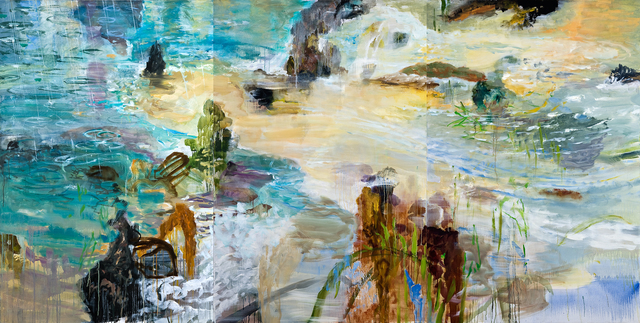Michael Mazur, ‘Shoreline Rain (Triptych)’, 2005-2008, Painting, Oil on canvas, RYAN LEE