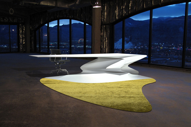 Philip Michael Wolfson, ‘Liquid Desk with Shadow Carpet’, 2011, Sculpture, Fiber glass, hand-tuffted carpet