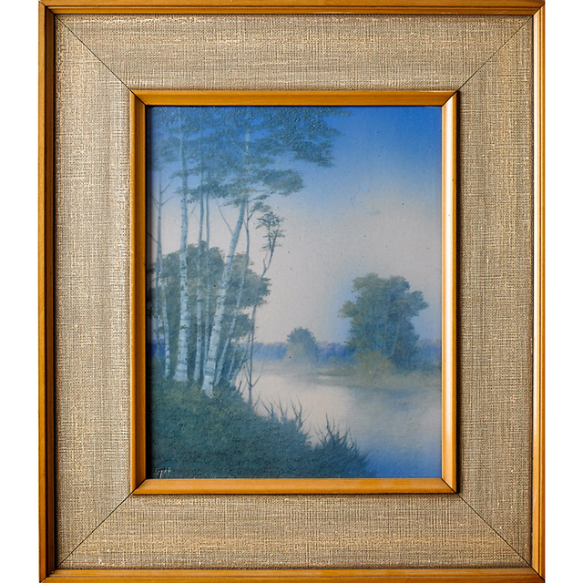 Edward T. Hurley, ‘Rookwood, Scenic Vellum Plaque With Misty Landscape (Framed), Cincinnati, OH’, ca. 1915, Rago/Wright