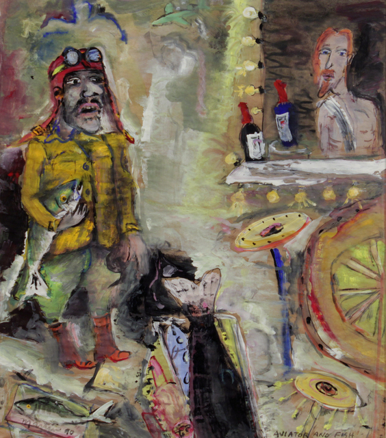 James Martin, ‘Aviator and Fish’, 1990, Foster/White Gallery