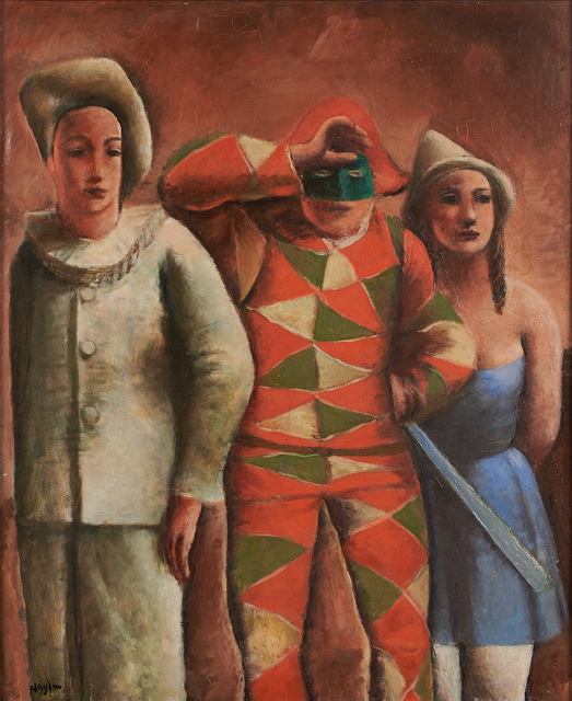 Henri Hayden, ‘Untitled (Clowns)’, Painting, Oil on canvas (framed), Rago/Wright
