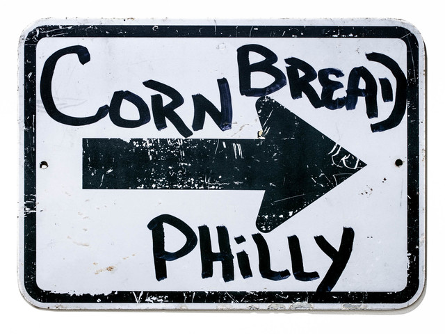 Cornbread, ‘Cornbread Philly Forward’, 2021, Painting, Acrylic paint on a retired street sign, Paradigm Gallery + Studio