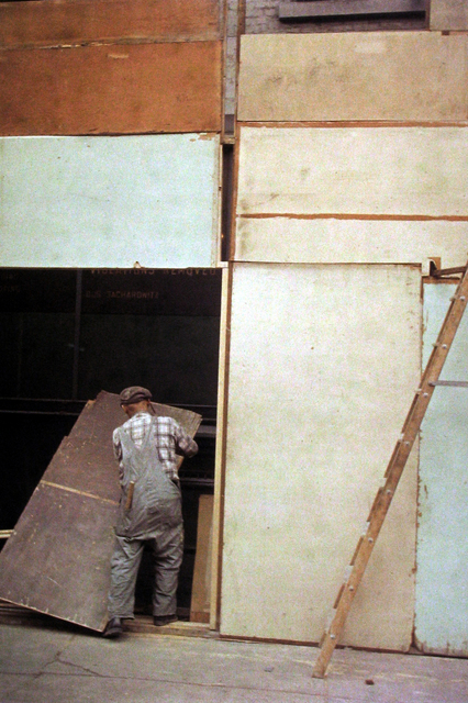 Saul Leiter, ‘Mondrian Worker’, ca. 1954, Photography, Chromogenic print, printed later, GALLERY FIFTY ONE