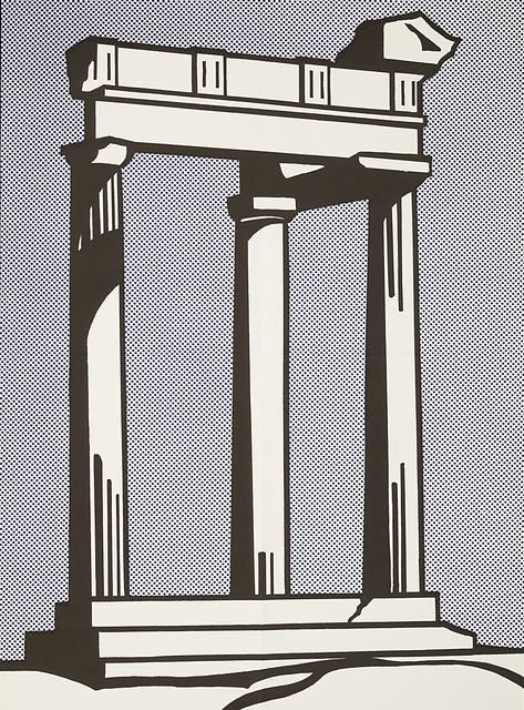 Roy Lichtenstein, ‘Temple’, 1964, Print, Offset lithograph in colors (mailer), Rago/Wright