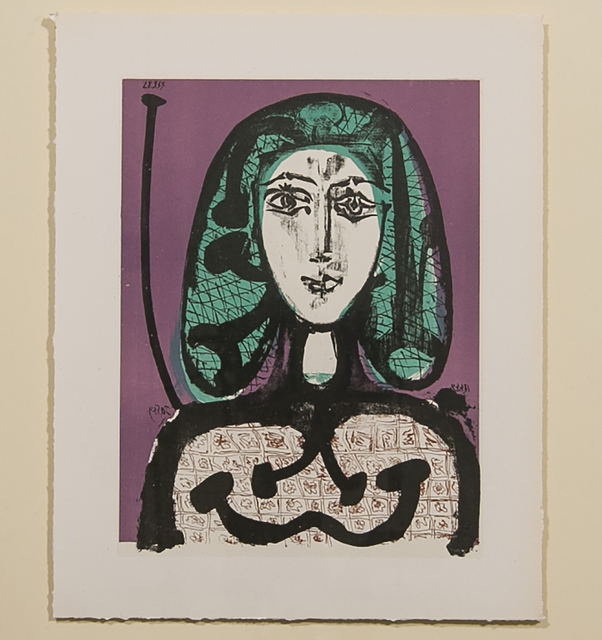 Pablo Picasso, ‘THE WOMAN WITH THE FISHNET (LA FEMME A LA RESILLE)’, 1956, Reproduction, Lithograph, White Cross