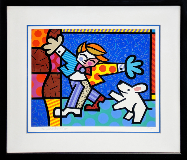 Romero Britto | BRENDAN AND THE WISHING DOG (1996) | Available for Sale ...